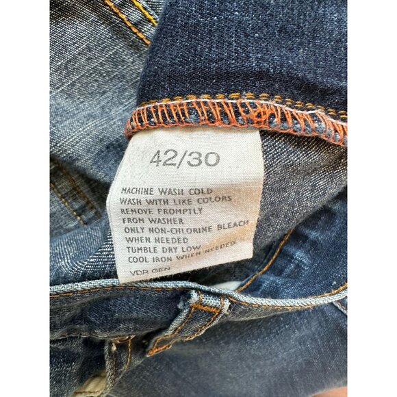 Nautica Jeans Denim Pants Mens 42x30 Relaxed Fit Straight‎ Leg 100% Cotton Blue - Picture 5 of 7